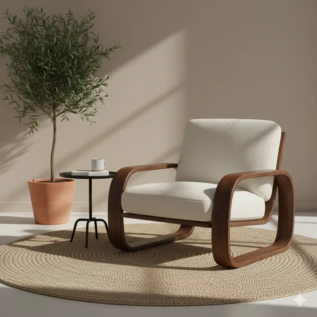 Silla chafa curva retro